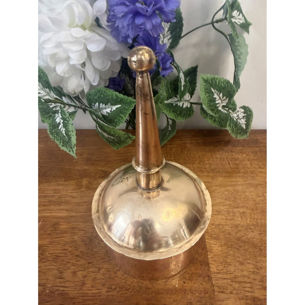 Vintage Solid Brass Finial Lid Decorative Cover Heavy Metal Architectural Decor - Picture 3 of 7